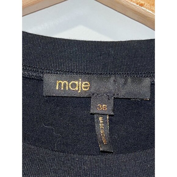 MAJE  Raprinode Trompe L’Oeil  Midi Dress Size Small Women in Lilac  ($372) - Picture 6 of 11